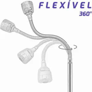 Torneira Com Filtro Cozinha Parede Flexível Gourmet Abs